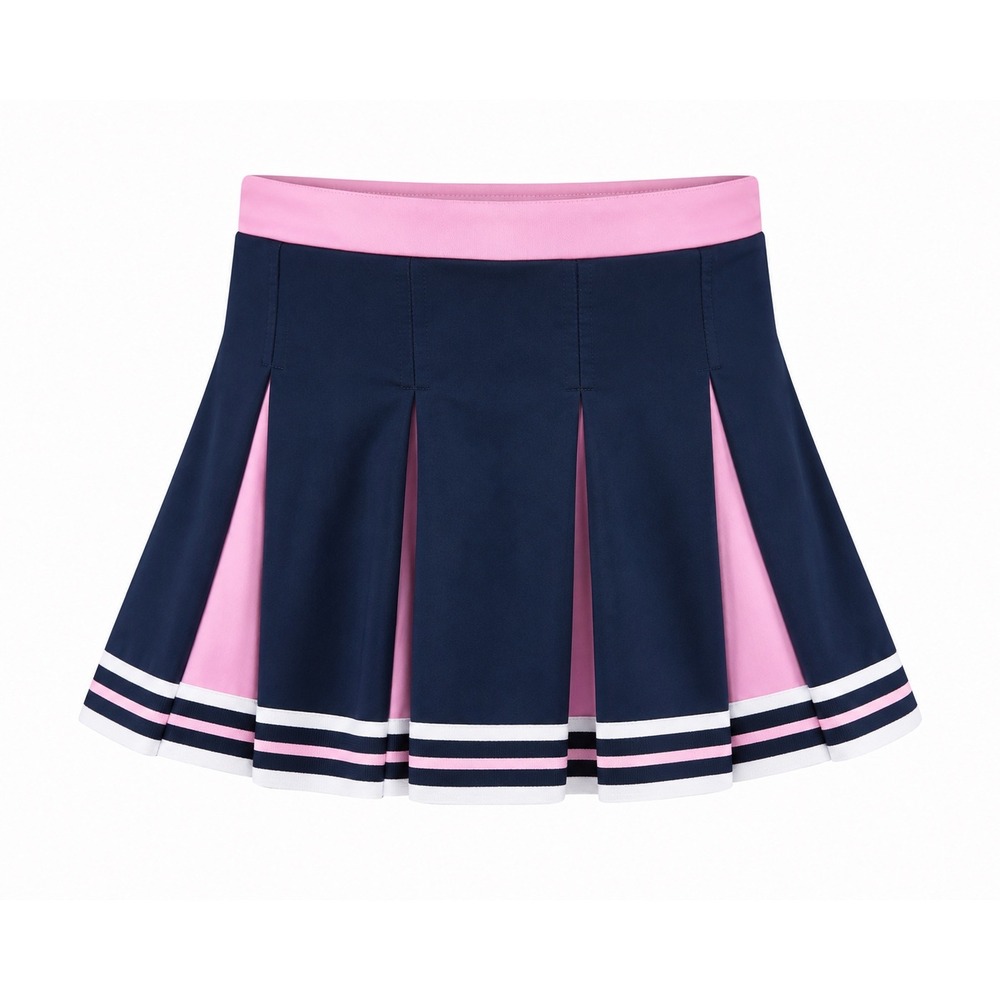 Clockwise‎ Girls Navy Blue Pink Pleated Cheerleading Skirt 4T varsity toddler